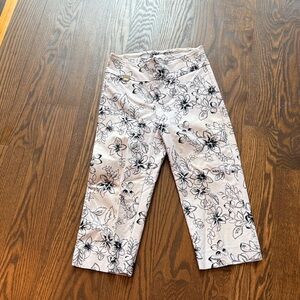 LISETTE Black Floral Cropped Pants